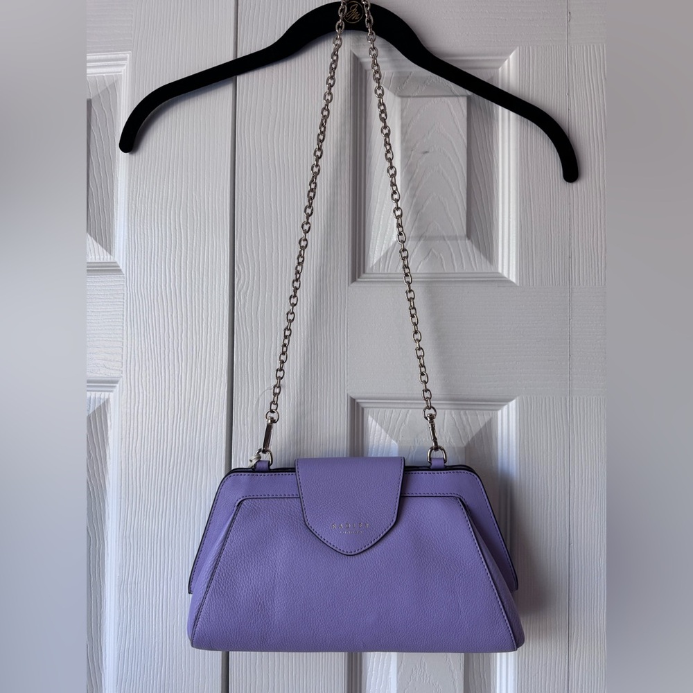 NWT Radley London leather clutch purse with chain. - Picture 2 of 12